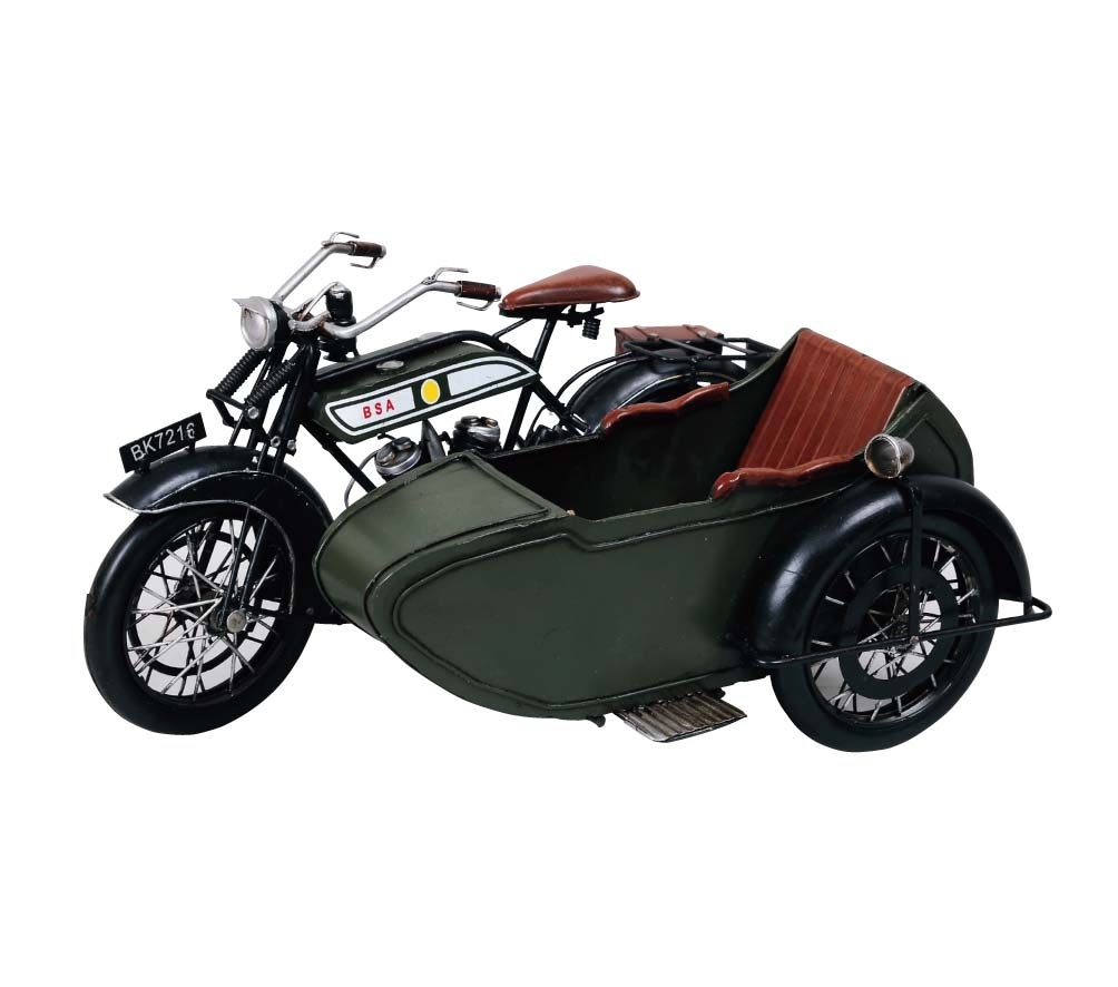 ブリキのバイク BSAモデルサイドカー(Mサイズ) , ブリキのおもちゃTOP